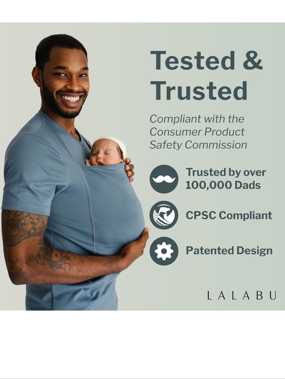 Lalabu Dad Shirt 2XL Heather Gray NWT - Picture 4 of 12